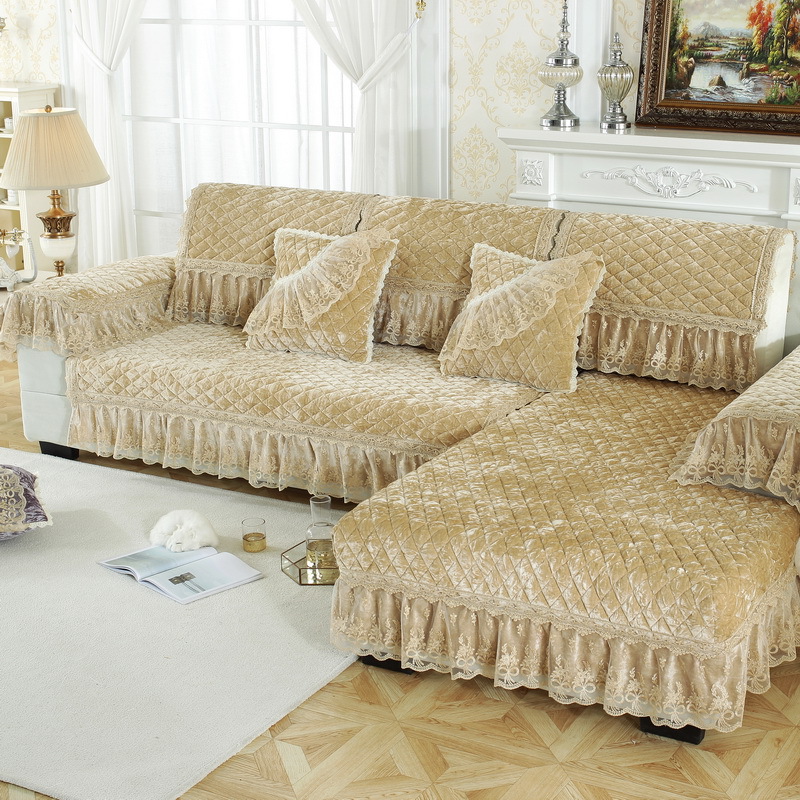 

Sofa Cover Multi-functional Armed Slip Pad For Home Plush Universal Sofa Cover