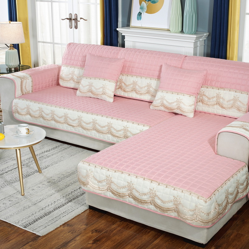 

Sofa Cover Art Lace Stitching Sofa Cushion Simple Hyundai Non-slip Living Room Sofa Cover Universal