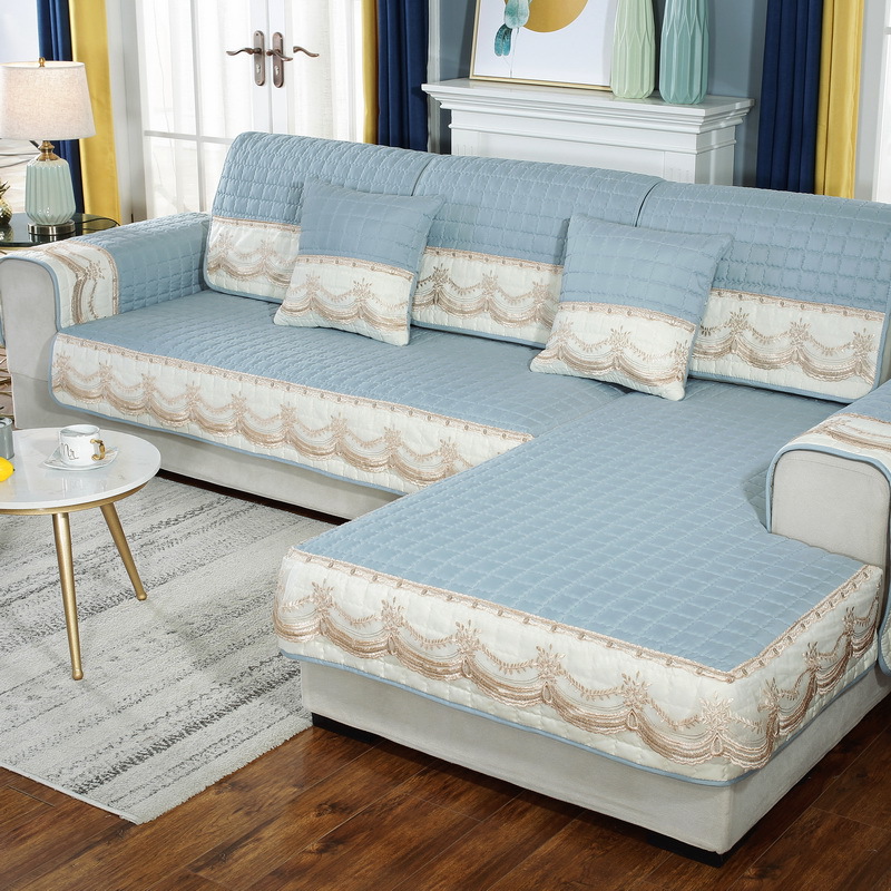 

Sofa Cover Art Lace Stitching Sofa Cushion Simple Hyundai Non-slip Living Room Sofa Cover Universal